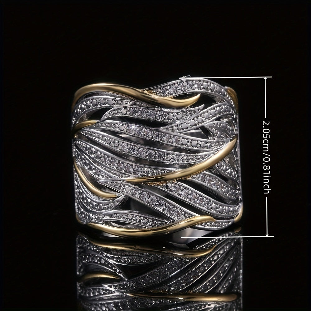 Elegant multilayered twisted ring