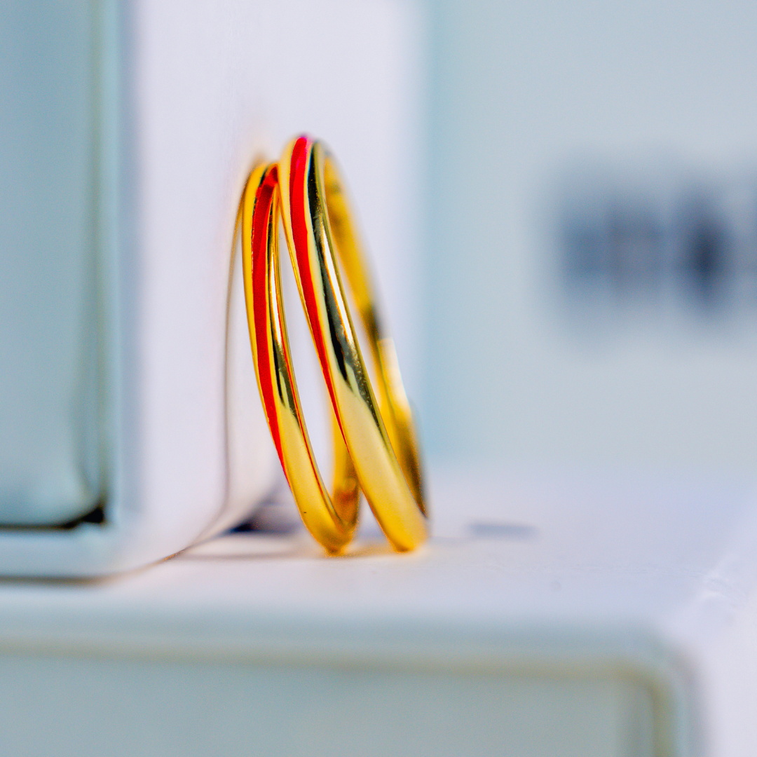 Ravishing Red String of Destiny Elegant Ring