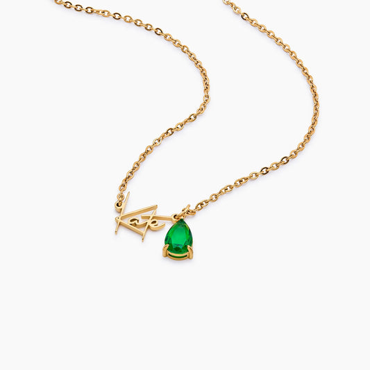 Personalized Signature Name Necklace with Birthstone